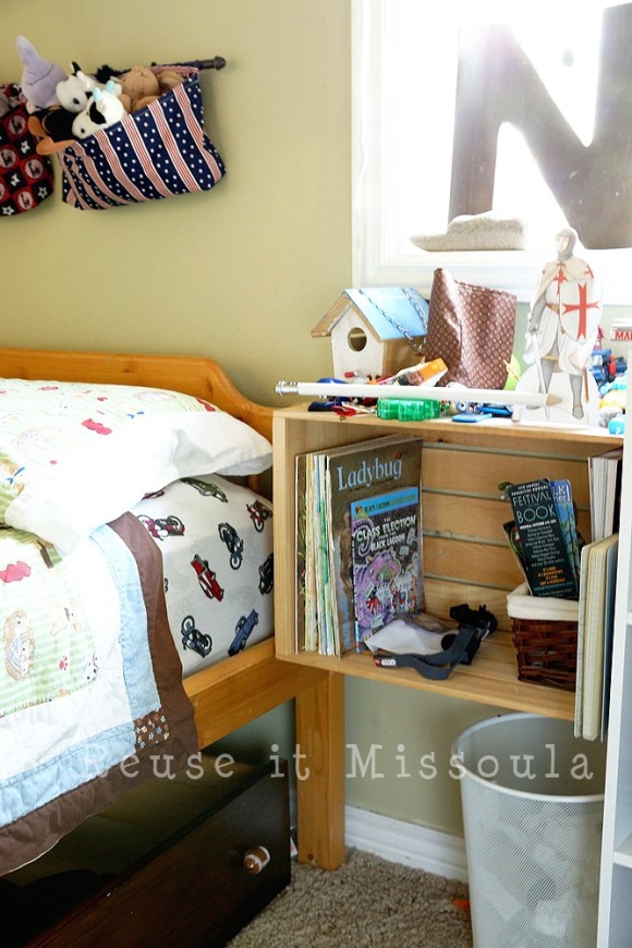 repurpose old crates for nightstands
