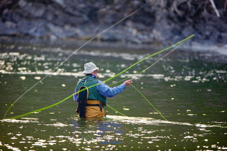 Fly Fisherman. Photo by Nelson Kenter.