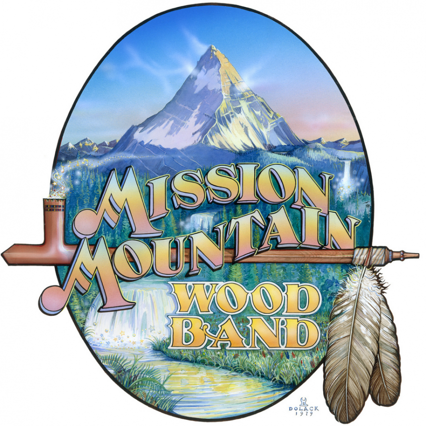 Mission Mountain Wood Band - Logo by Monte Dolack
