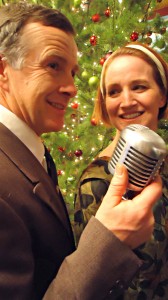 Malcolm Lowe and Karen McNenny in It's a Wonderful Life: A Live Radio Play.