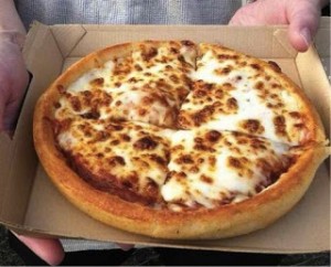 The indispensible gameday cheese pizza.