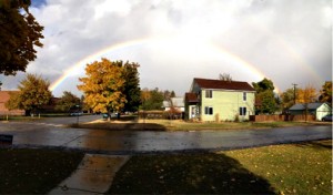 A double rainbow over Missoula.