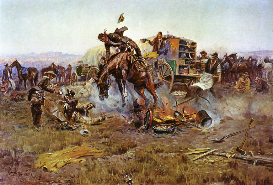 Camp_Cook's_Troubles_by_Charles_Marion_Russell