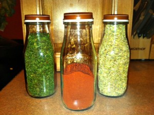 Erin Turner's DIY spice jars.