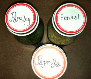 Labels for DIY spice jars.