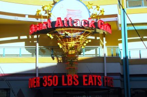 Over 350 lbs. eats free! The Heart Attack Grill in Las Vegas.