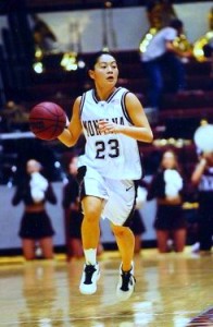 Brooklynn Lorenzen in her days at a point guard for the Lady Griz.