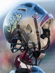 Grizzly Football Helment. Photo by Austin Smith for Make It Missoula.