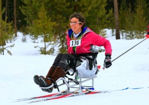 Liz Ann Kudrna skis the Over Seeley's Creeks and Ridges race.