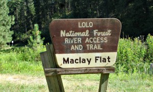 The Maclay Flat trailhead near Missoula.