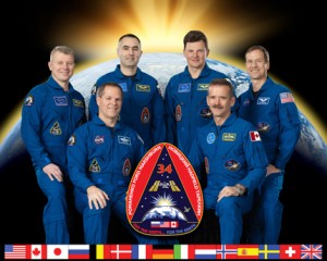 The current crew of the International Space Station.