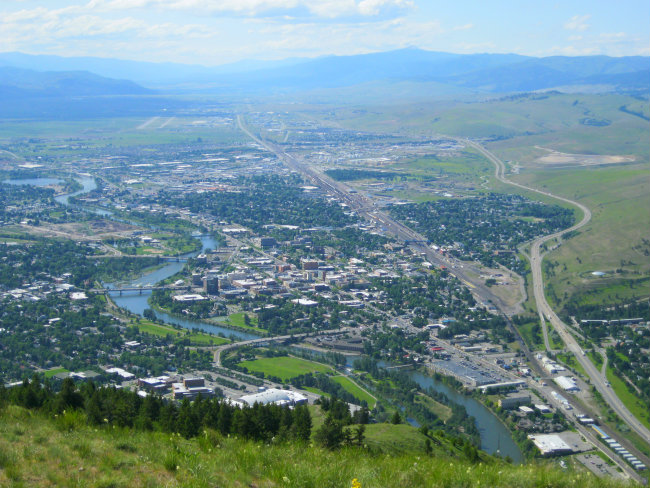 View of Missoula, Montana from Mount Sentinel.Photo by Dan Saxton