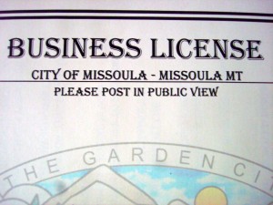 A Missoula business license